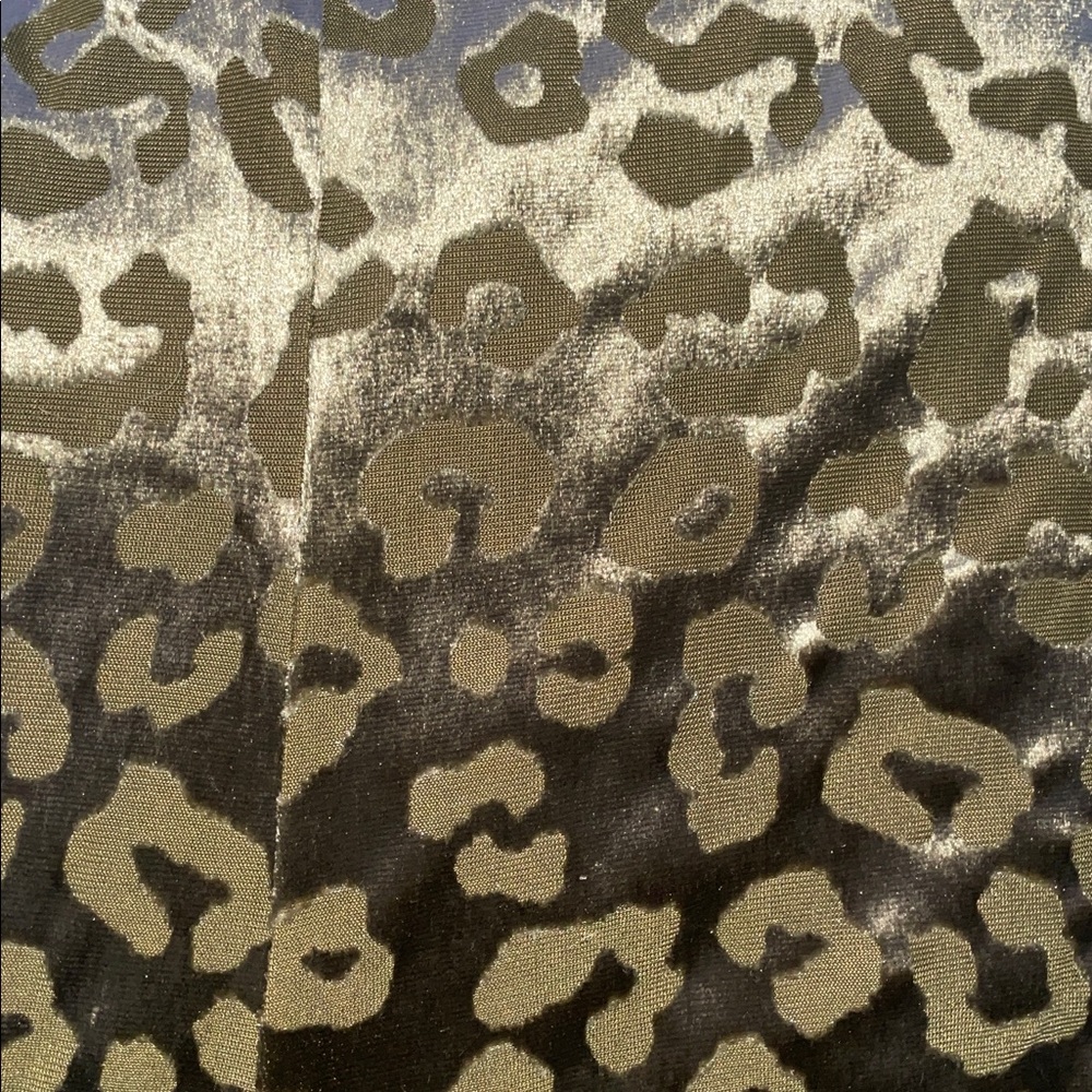 Olive Slip velvet Dress with Leopard print - Picture 11 of 11